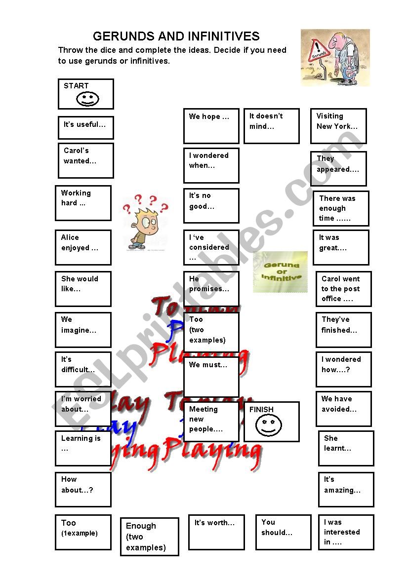 gerunds and infinitives worksheet