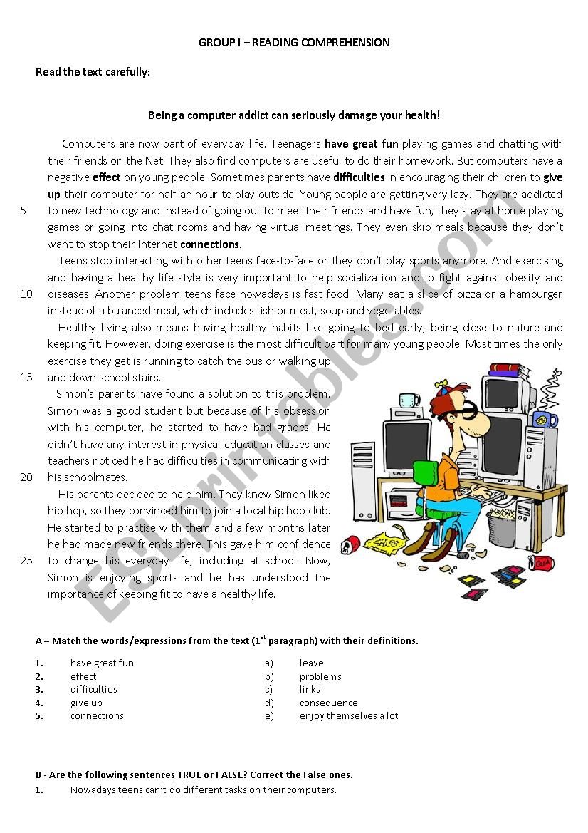 Teens addiction to new technologies