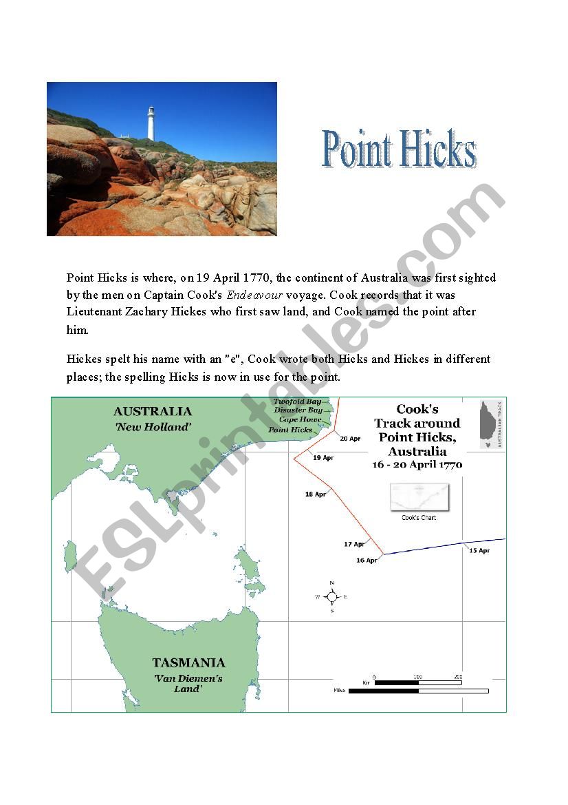 Australian History: Point Hicks