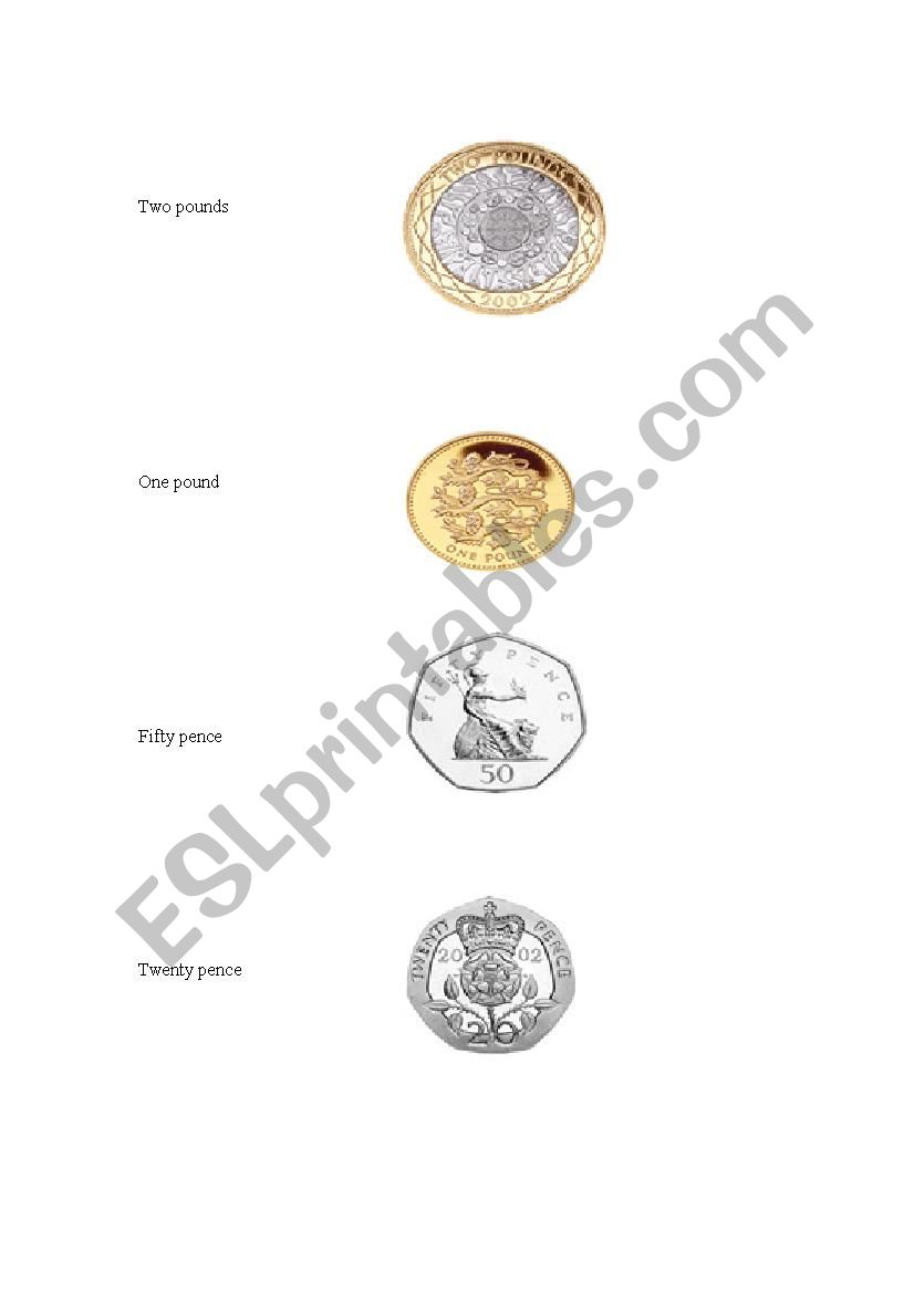 money worksheet