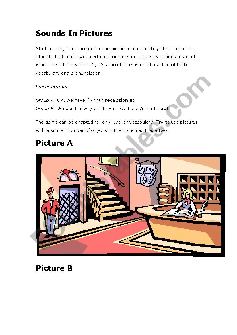 Sounds in pictures worksheet