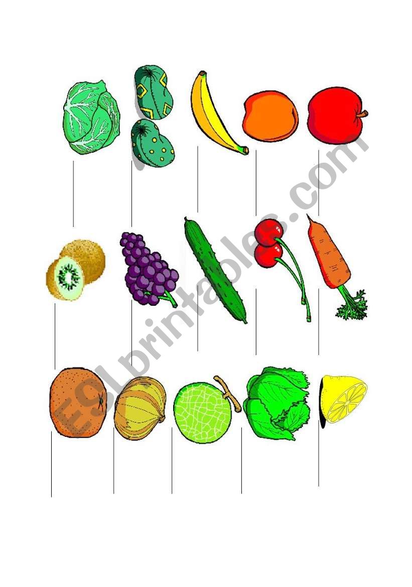 Fruit worksheet