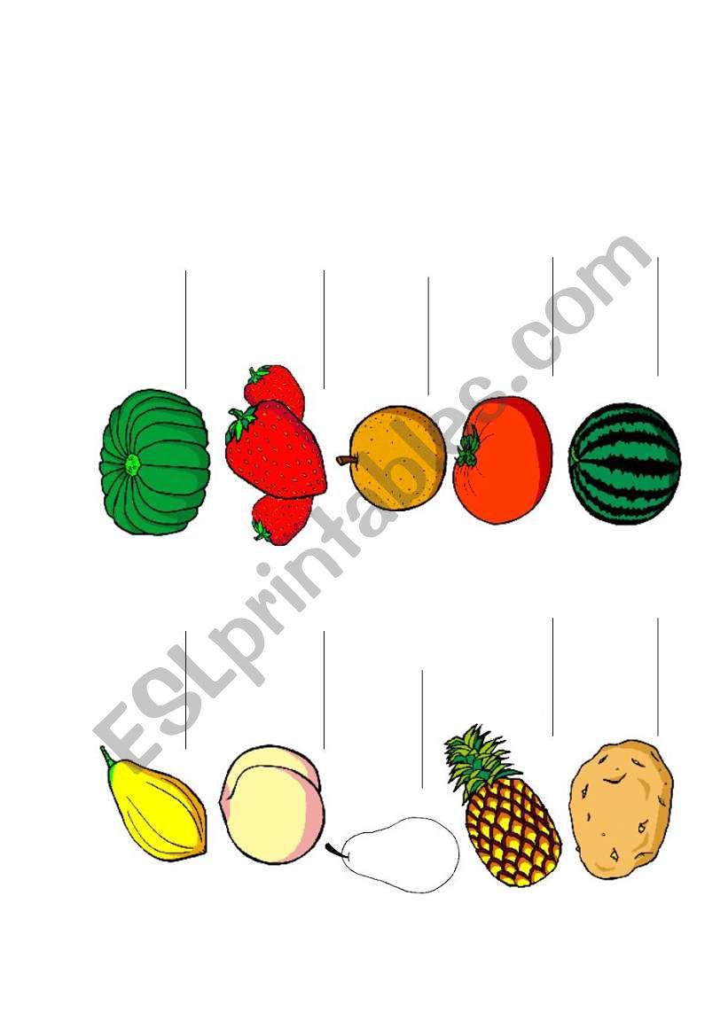 Fruits worksheet