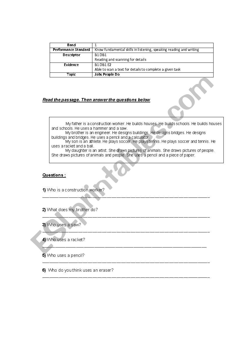 pbs reading B1 D1 E2 form 2 2013