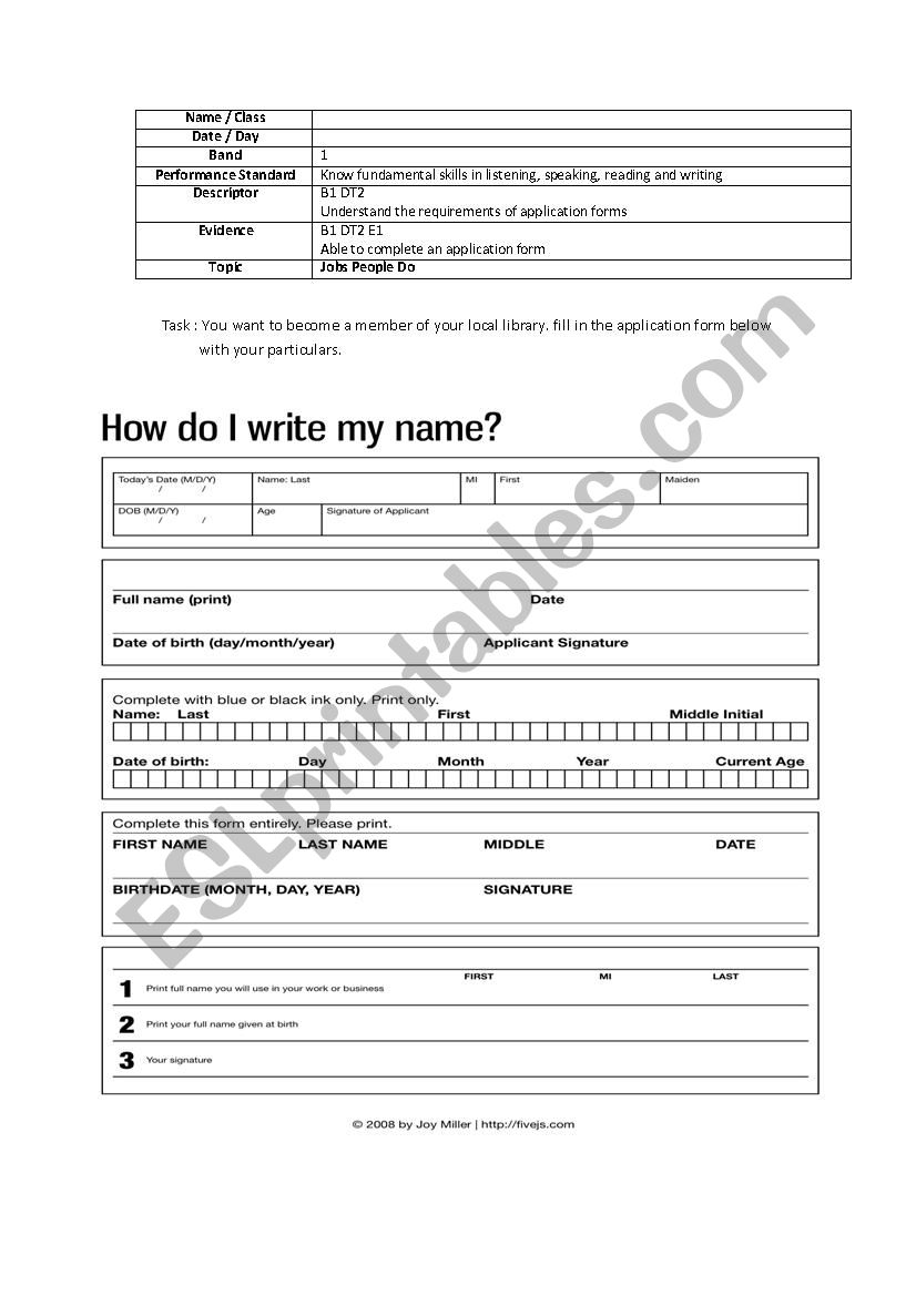 pbs writing B1 DT1 E1 form 2 worksheet