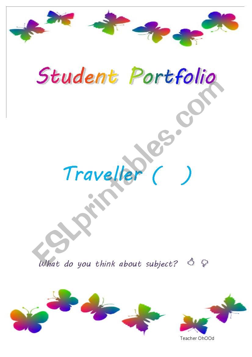 student portfolio worksheet
