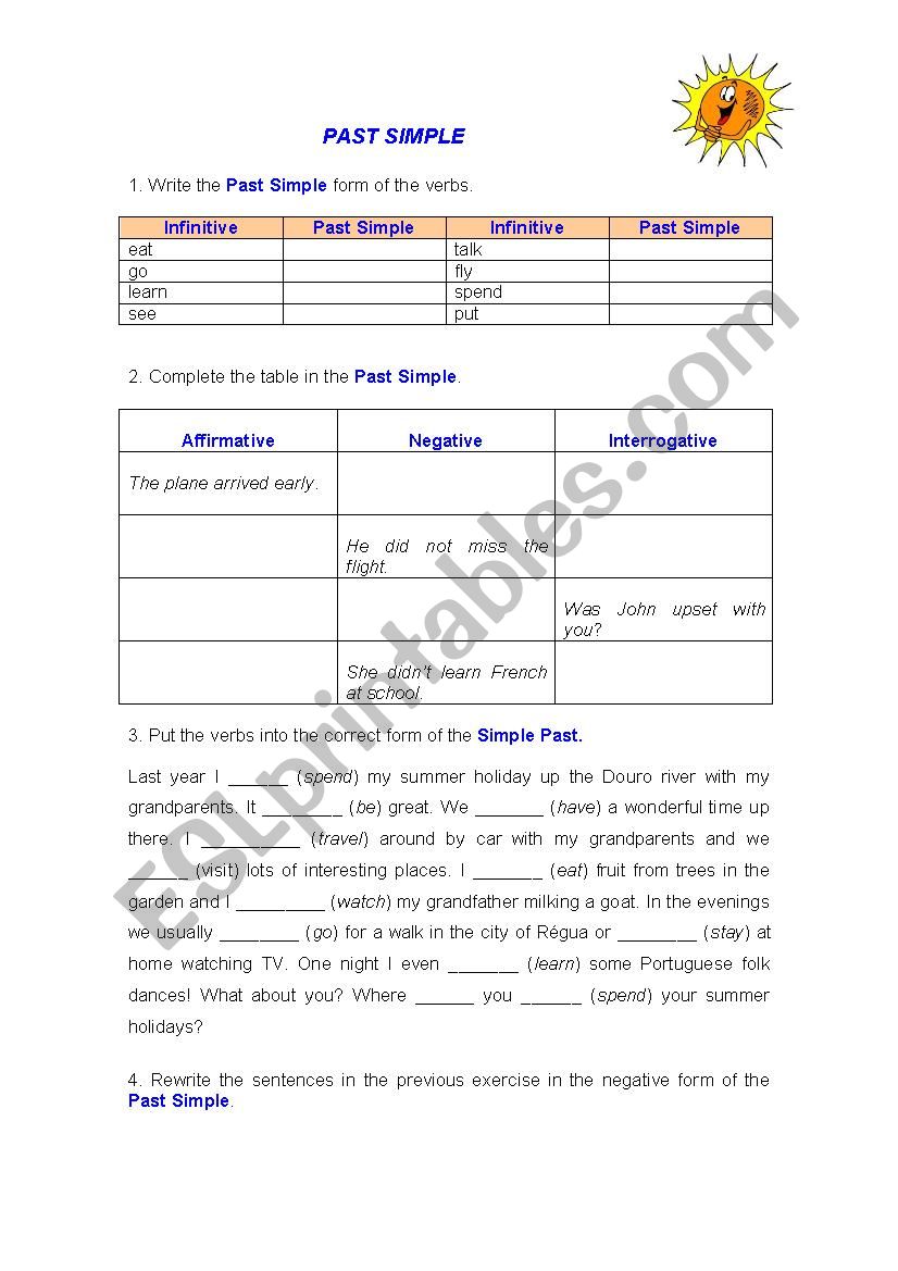 Past Simple worksheet