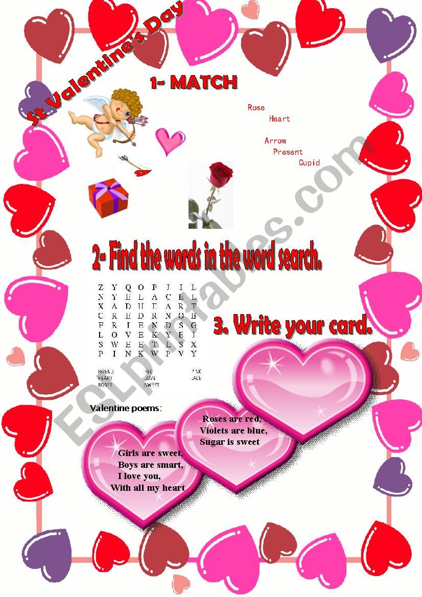 St. Valentines Day worksheet