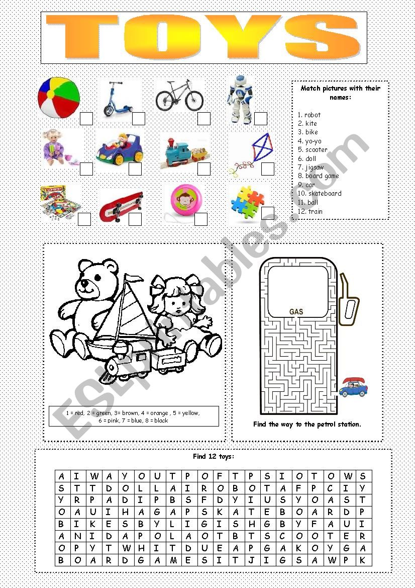 toys worksheet