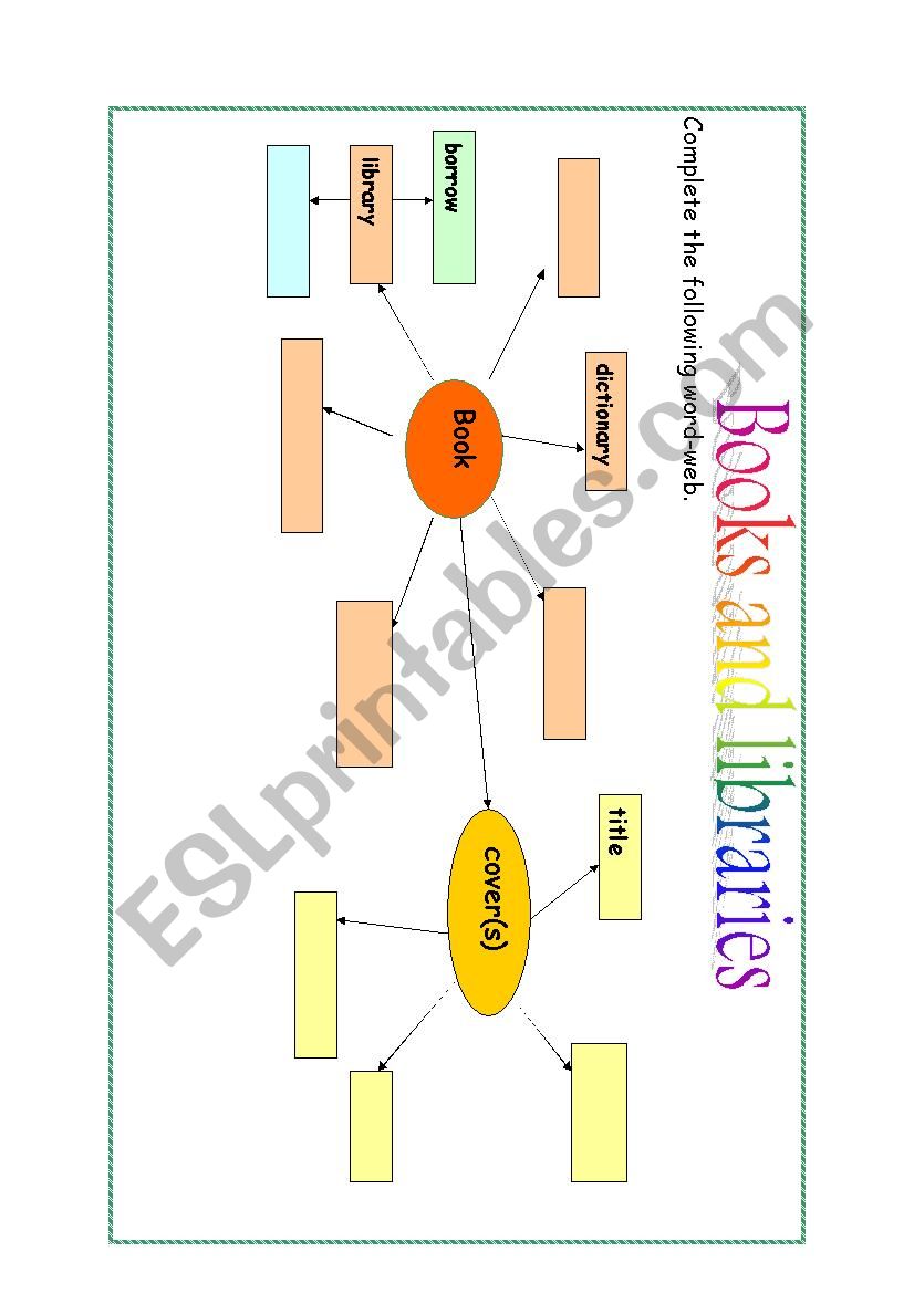 Books and libraries worksheet