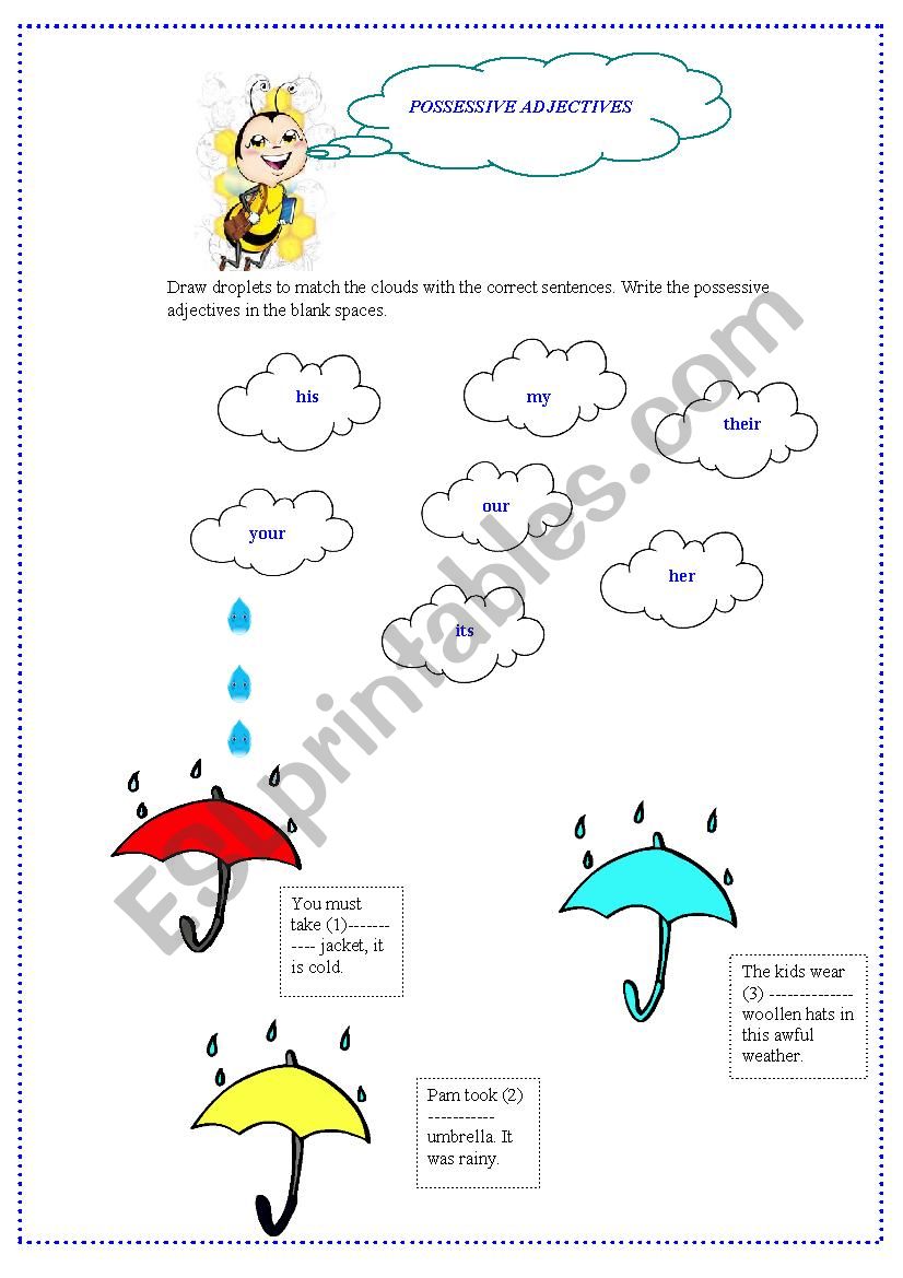 possessive adjectives worksheet