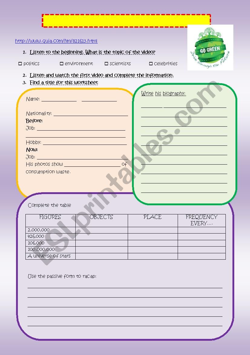 environment passive form and should