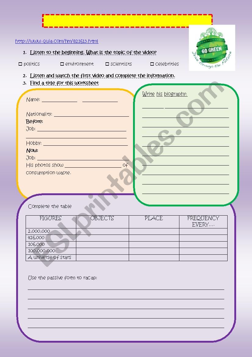 environment passive form and should