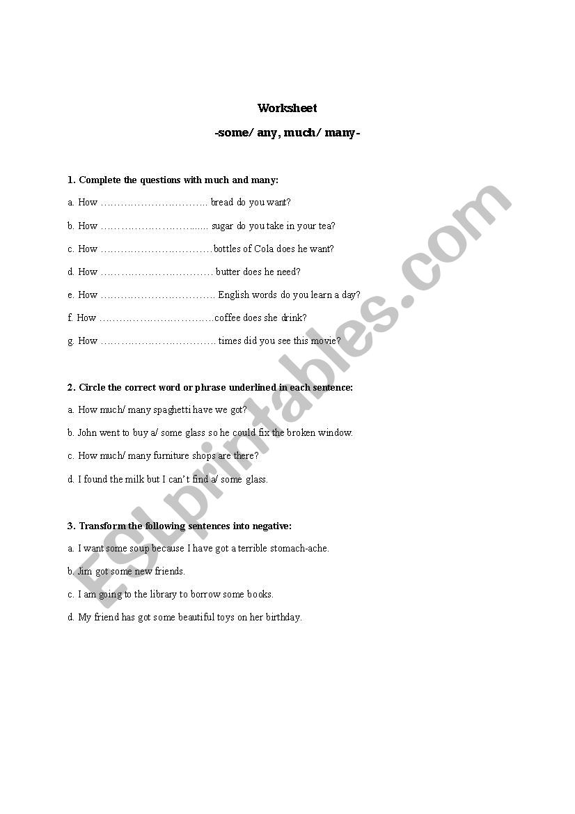 some/any worksheet