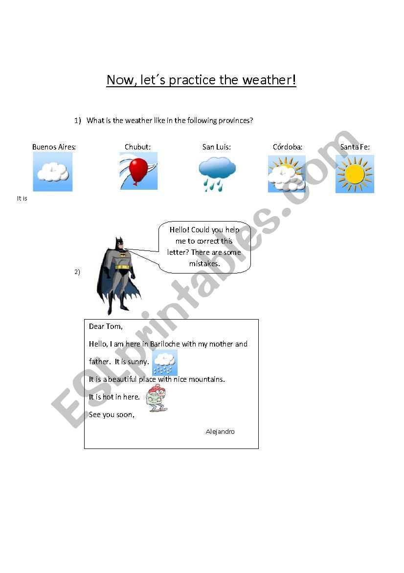 The Weather worksheet