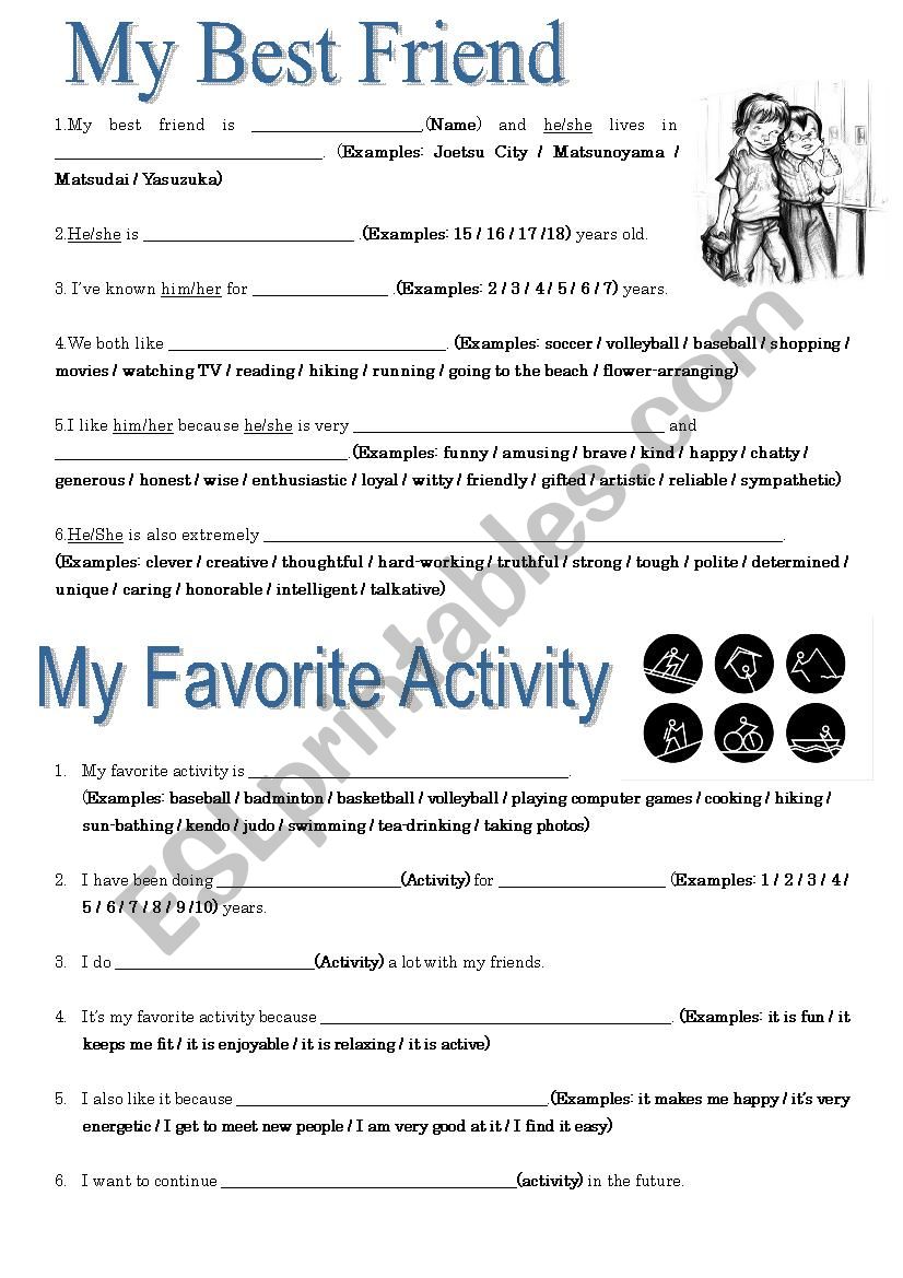 Speech Test Topics 1 worksheet