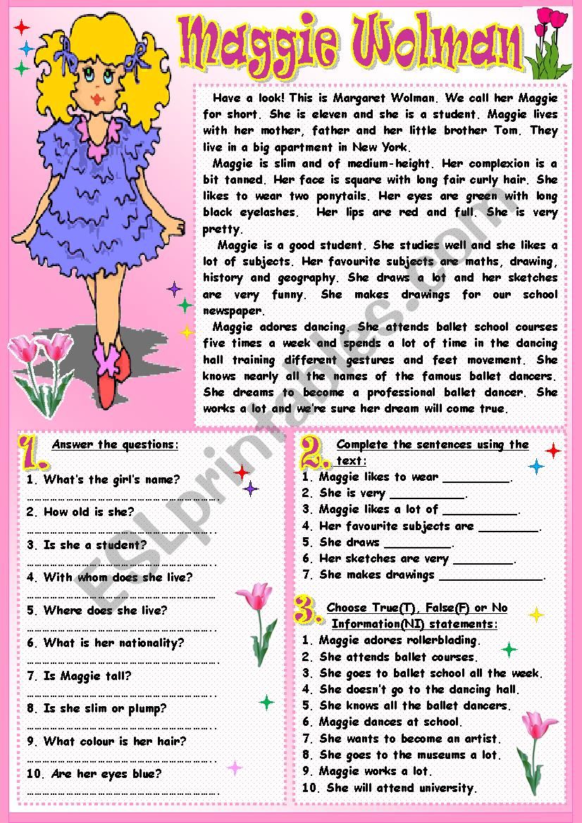 Maggie Wolman worksheet