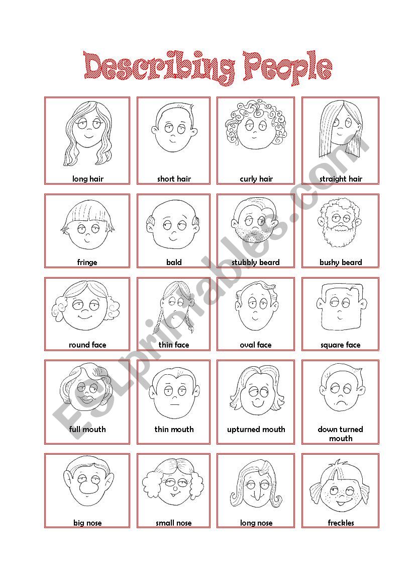 Describing People worksheet