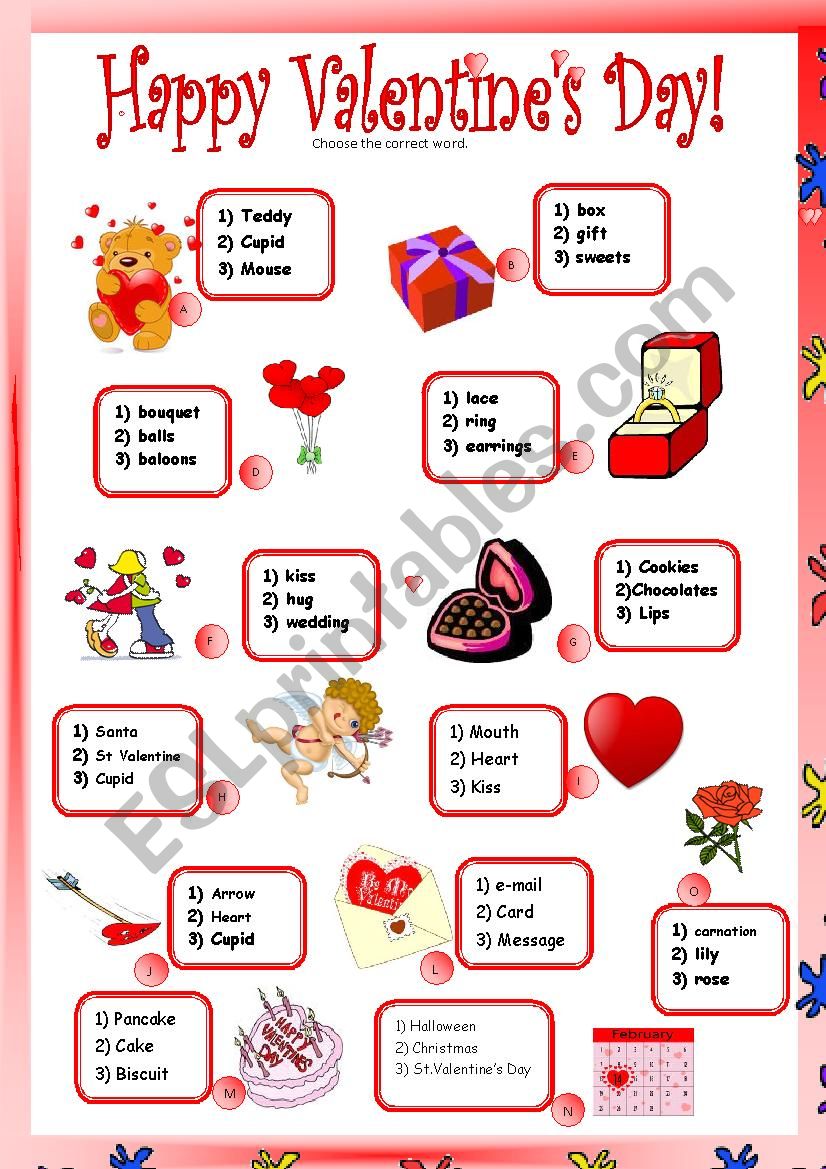 St. Valentines Day worksheet