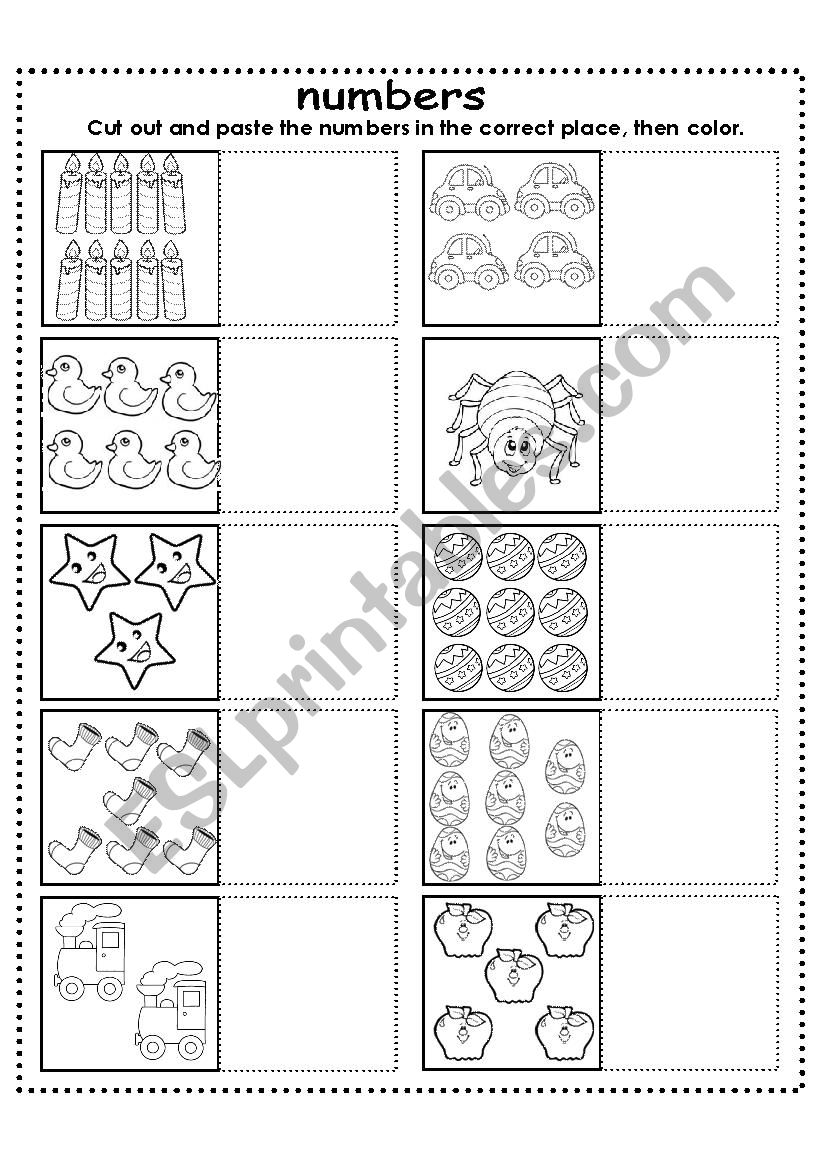 Matching numbers and pictures PART 2