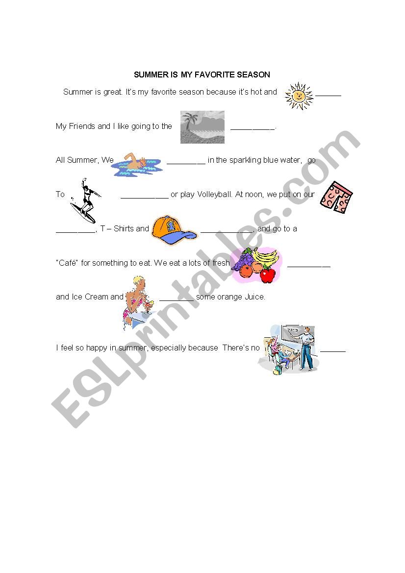 summer  worksheet