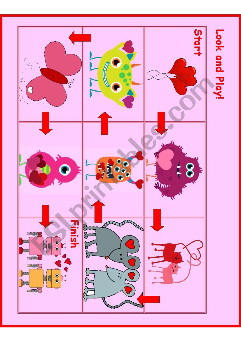 Pre-School Valentines Day Board Game