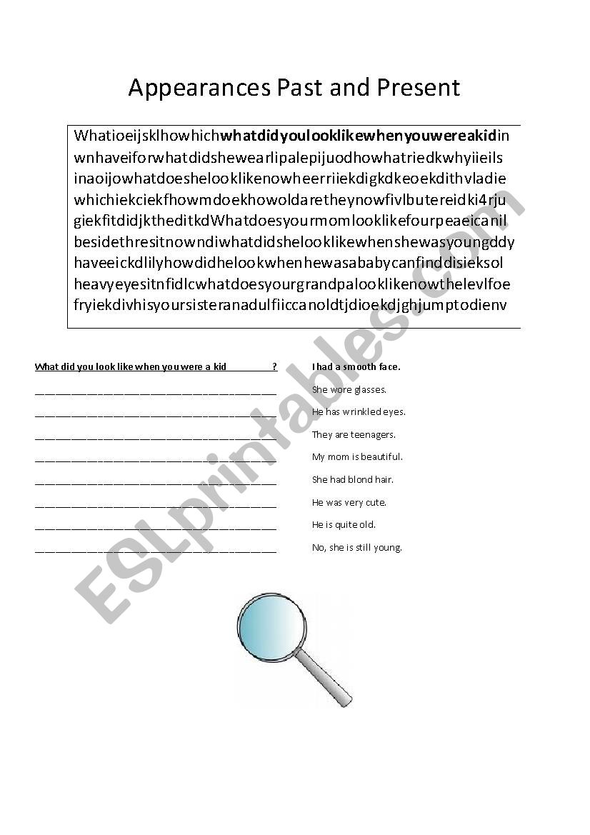 Hidden Questions worksheet