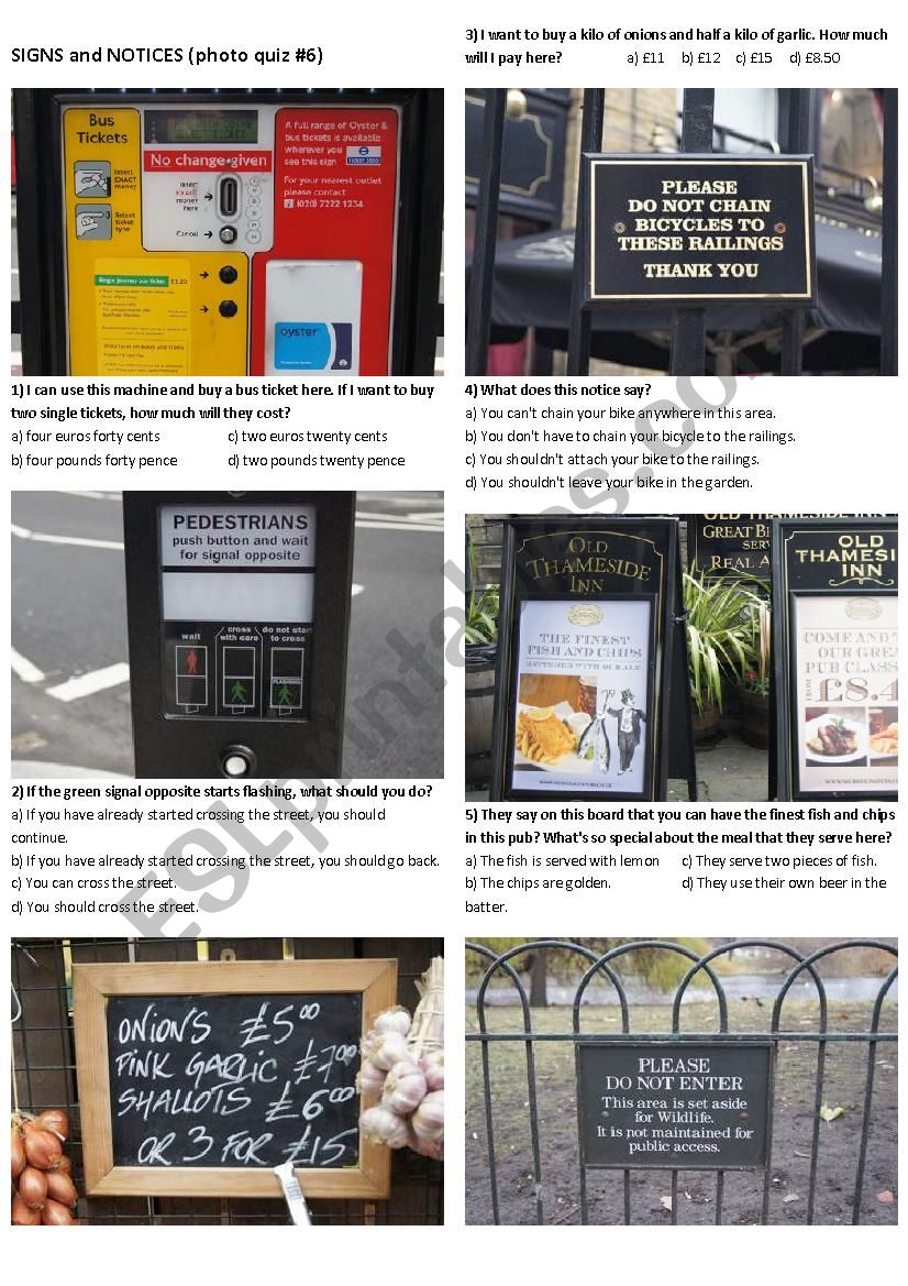 SIGNS AND NOTICES #6 (10 photos on 2 pages)