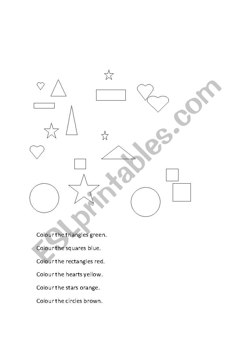 colour the shapes worksheet