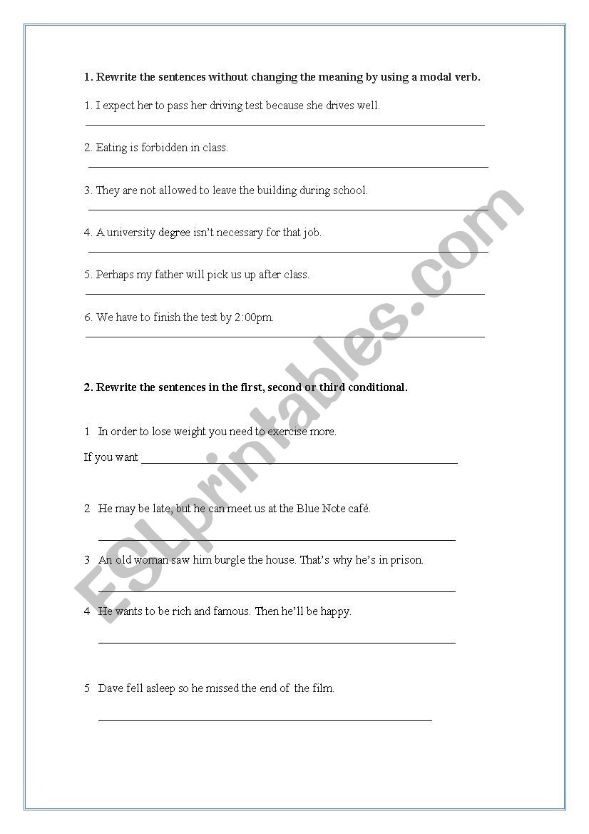 1 bachillerato test worksheet
