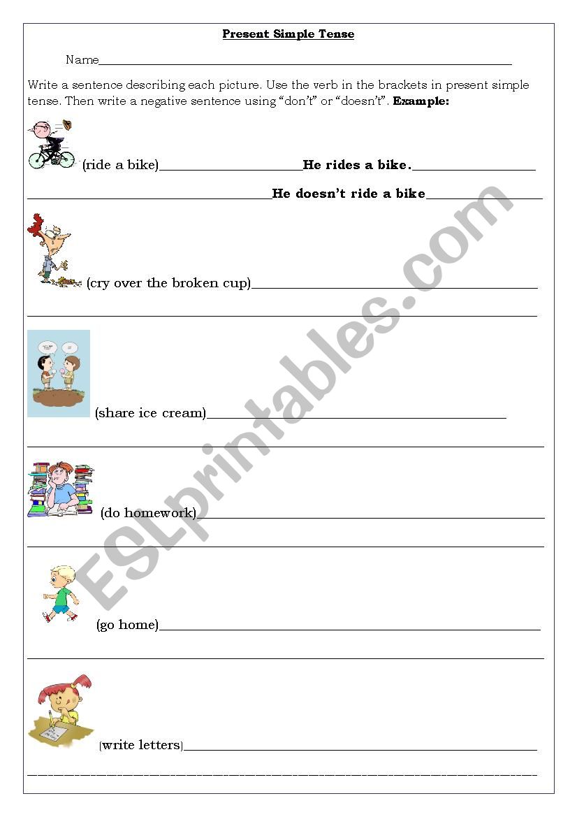 Present Simple Tense worksheet