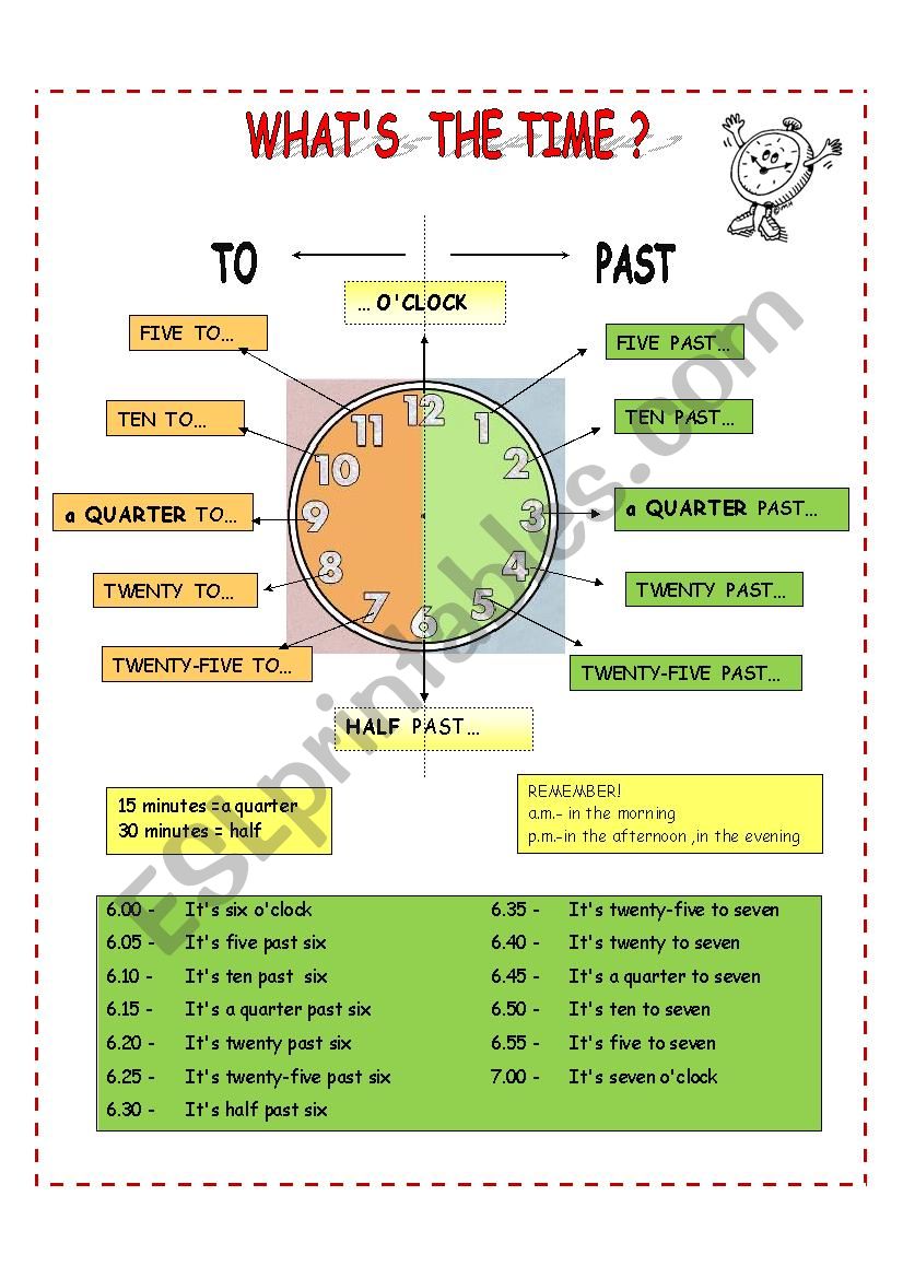 What time is it? worksheet