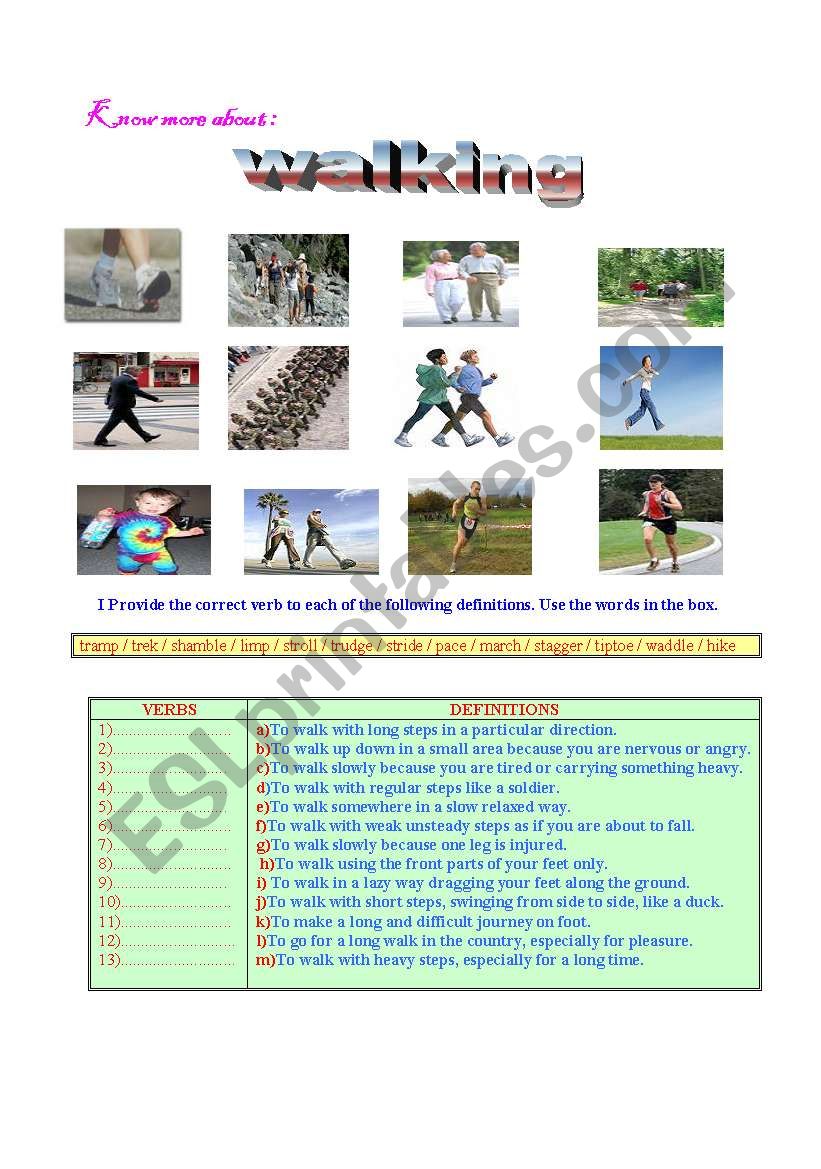 Know more about :  walking (part 1)
