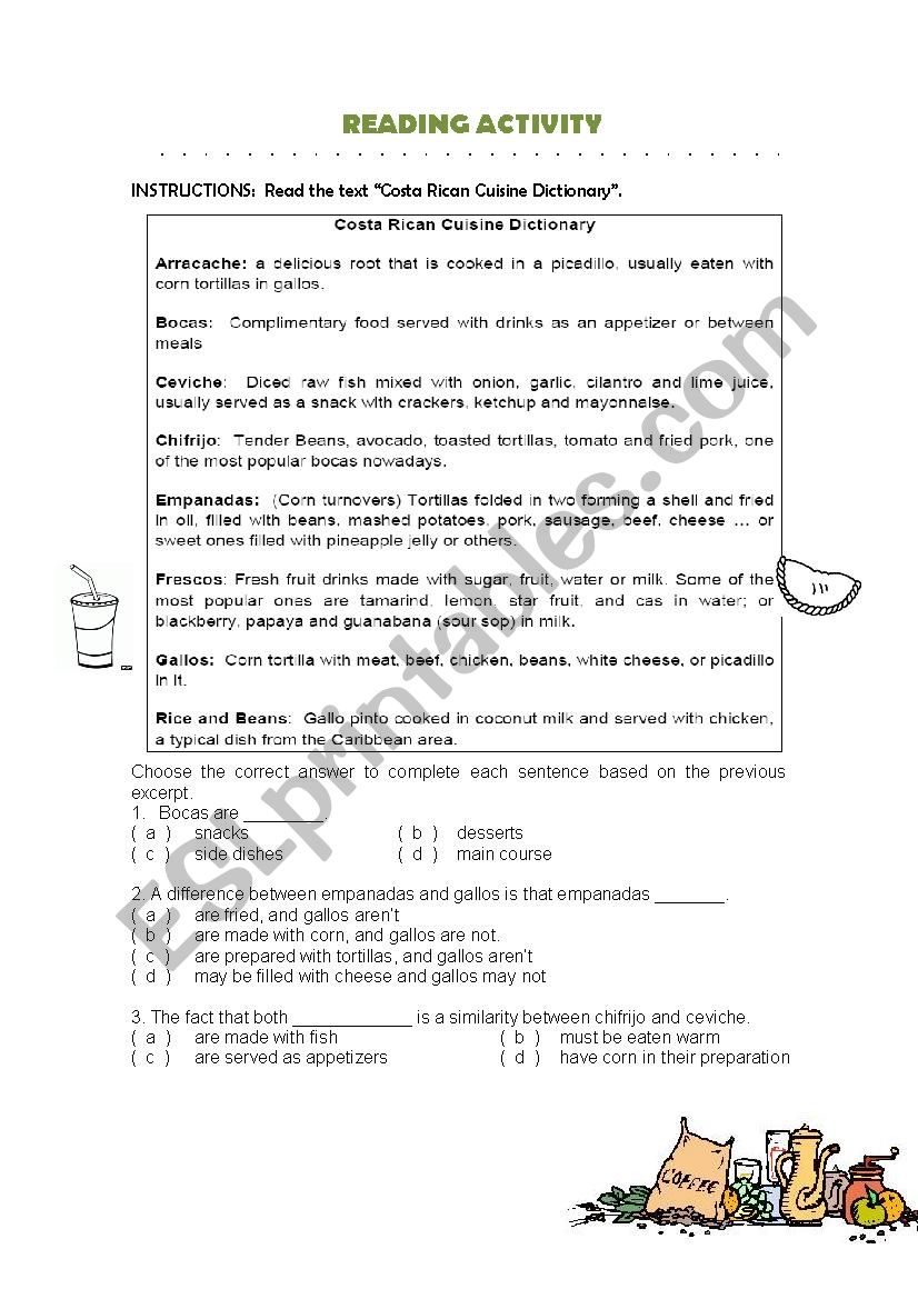 Reading  worksheet