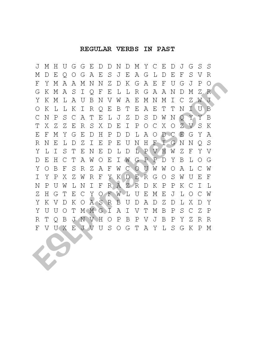 Regular verbs worksheet