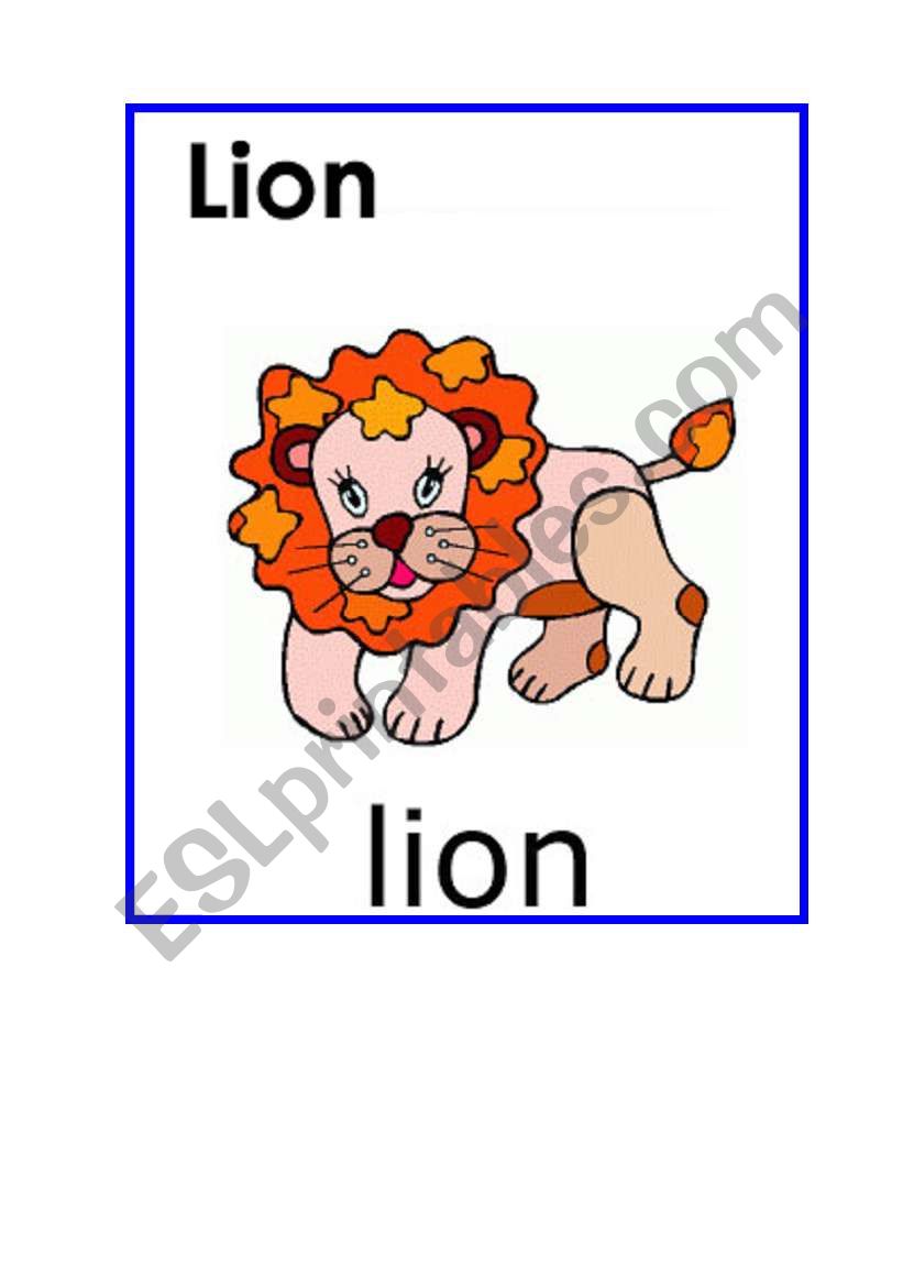 wild animals flashcards part5 worksheet