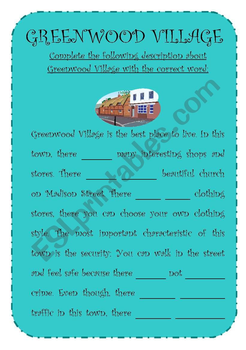 Greenwood Village worksheet