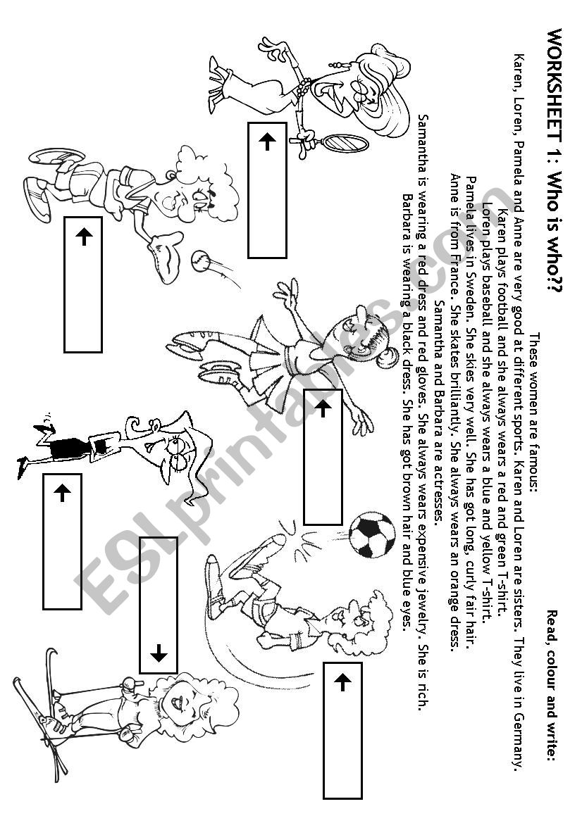 Who is who? worksheet