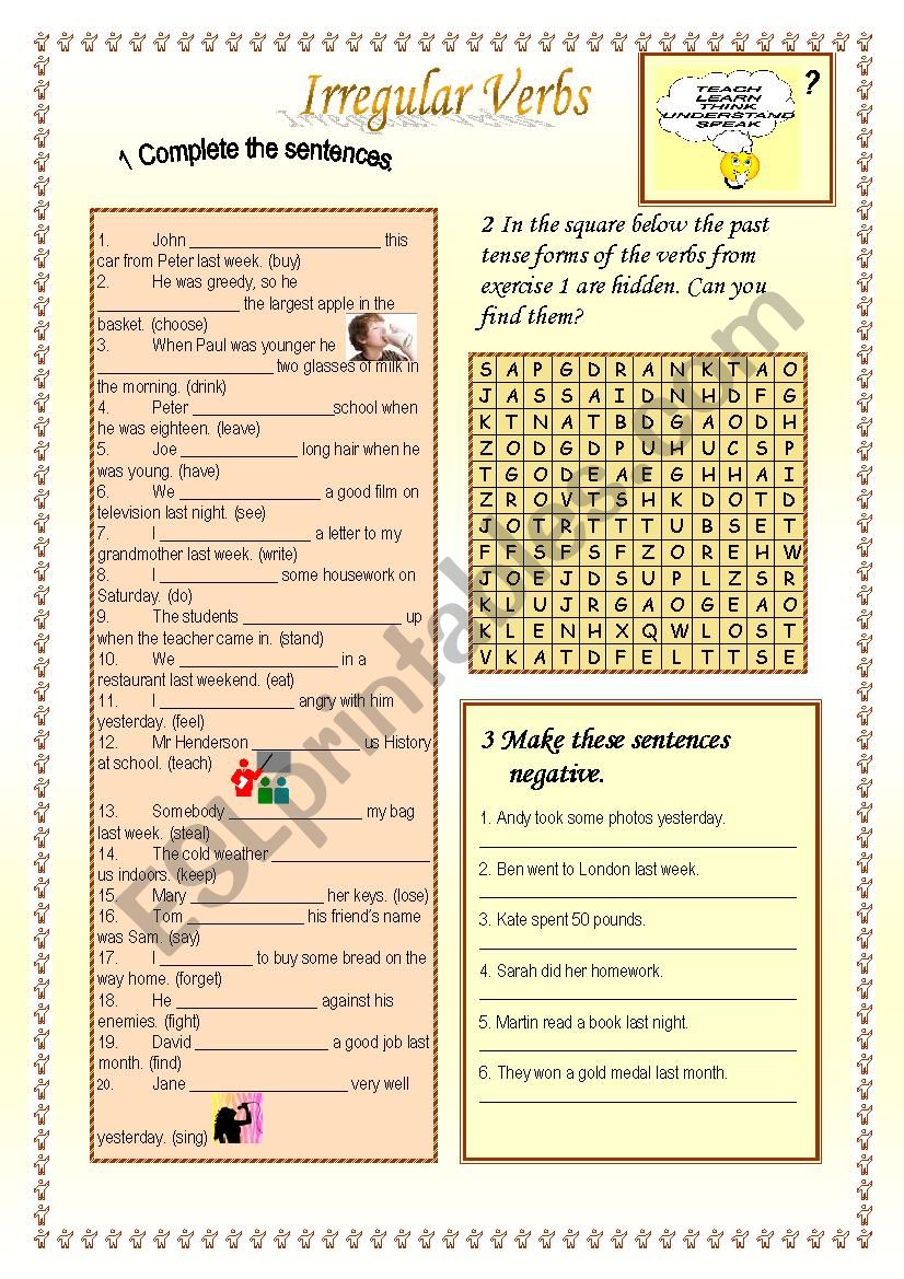 Past Tense_Irregular Verbs worksheet