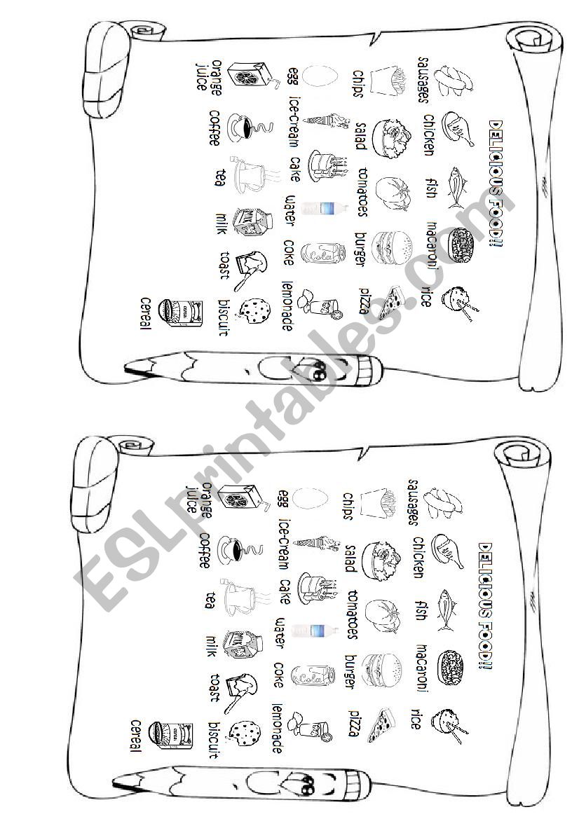 Fodd worksheet