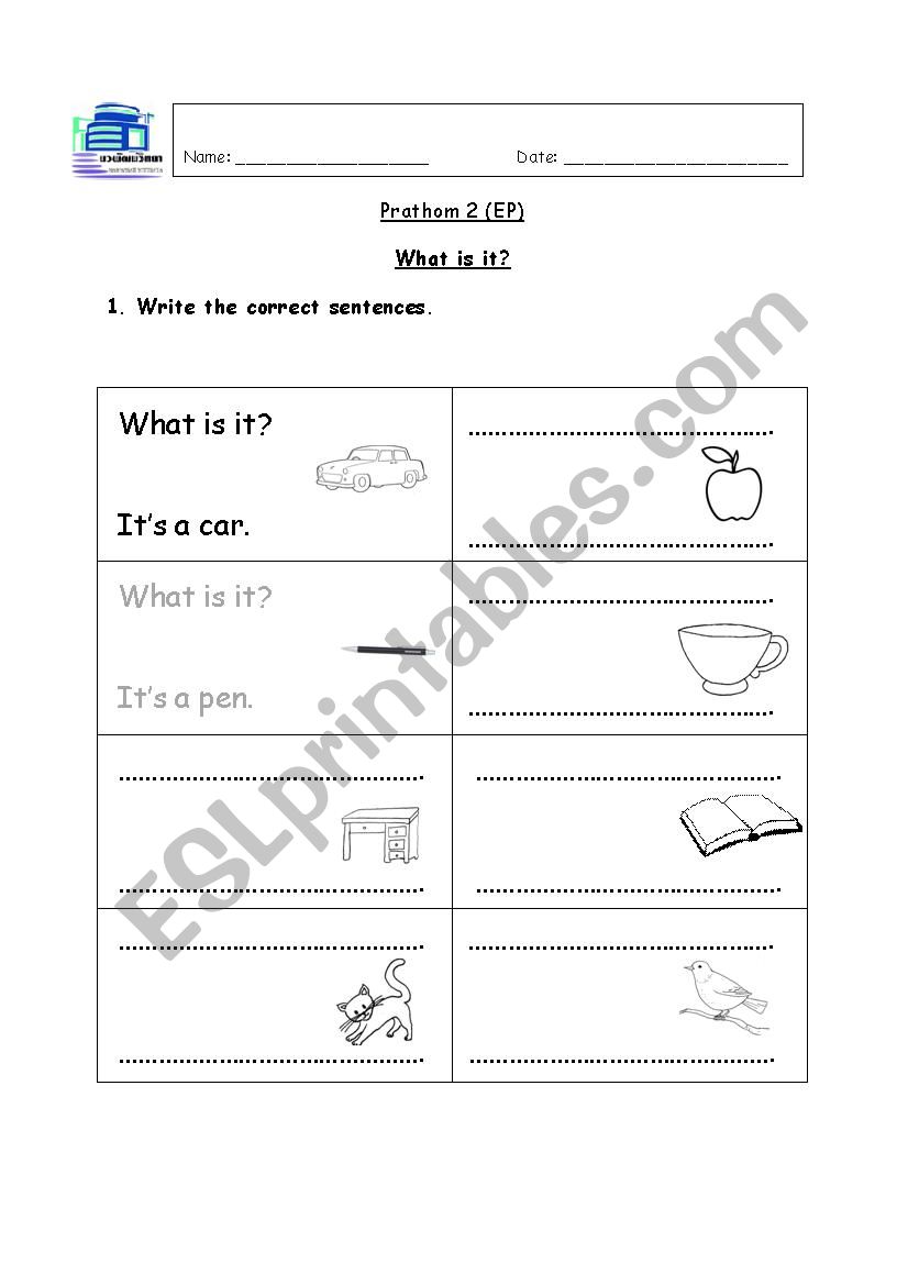 What is it? worksheet