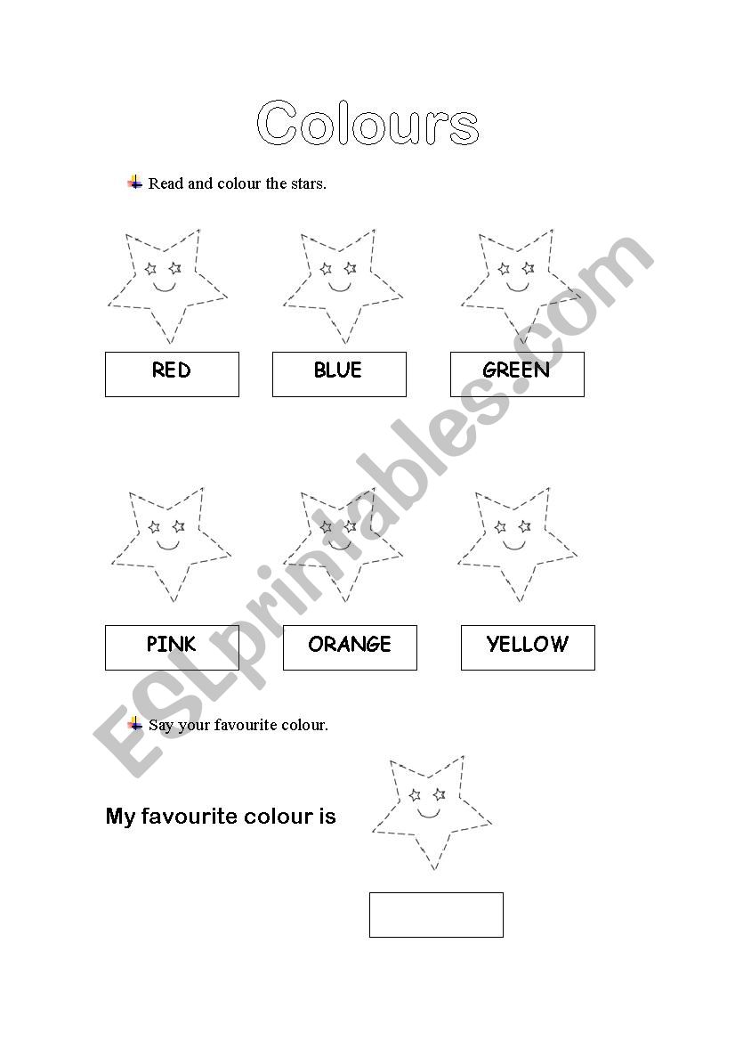 Colours worksheet