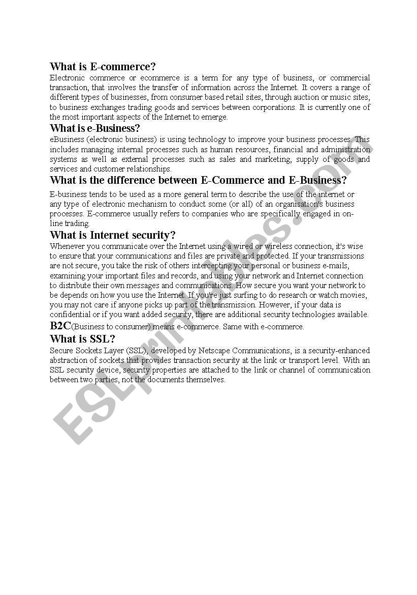 e-trade worksheet