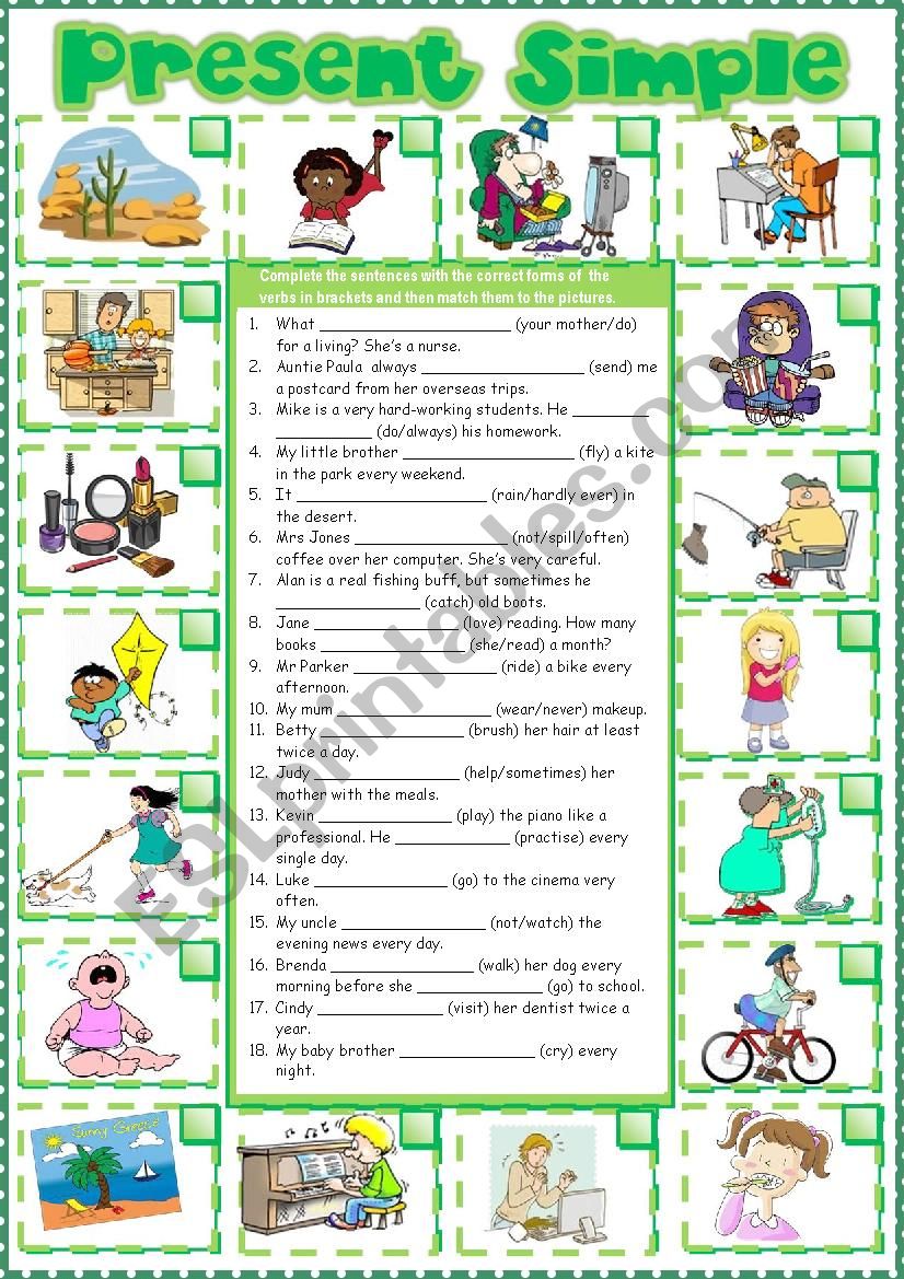 Present Simple - 3rd person  worksheet