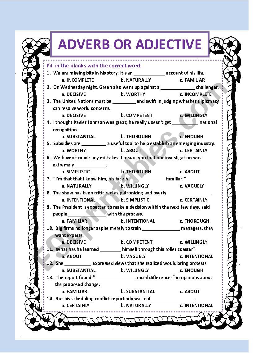 adjective-or-adverb-esl-worksheet-by-connabeer