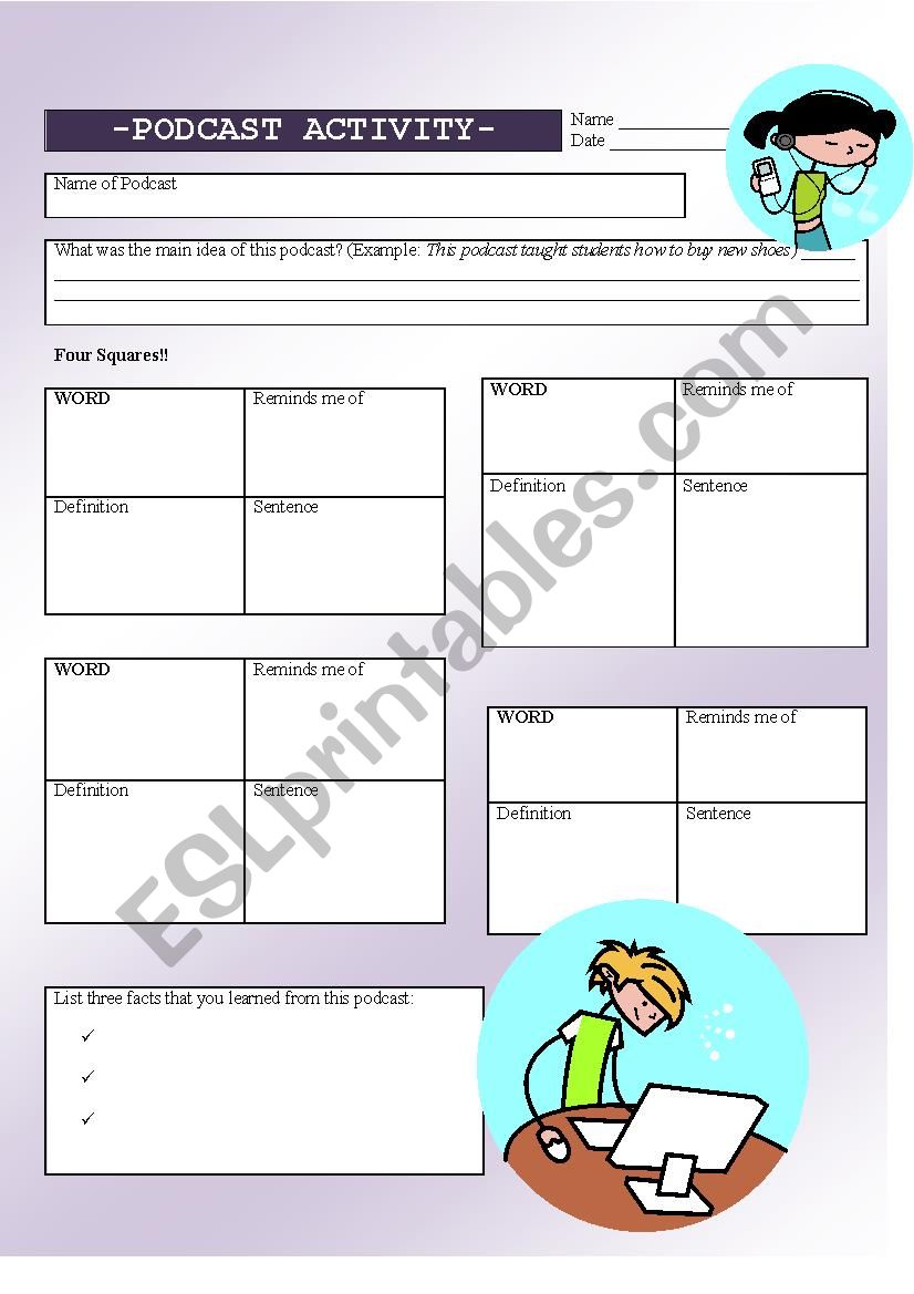 ESL Podcast Activity and Rubric