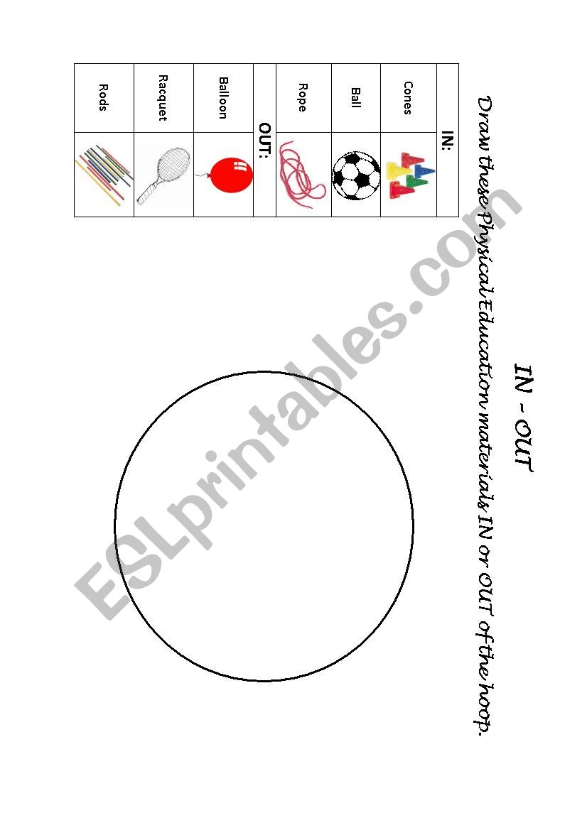 In - Out worksheet