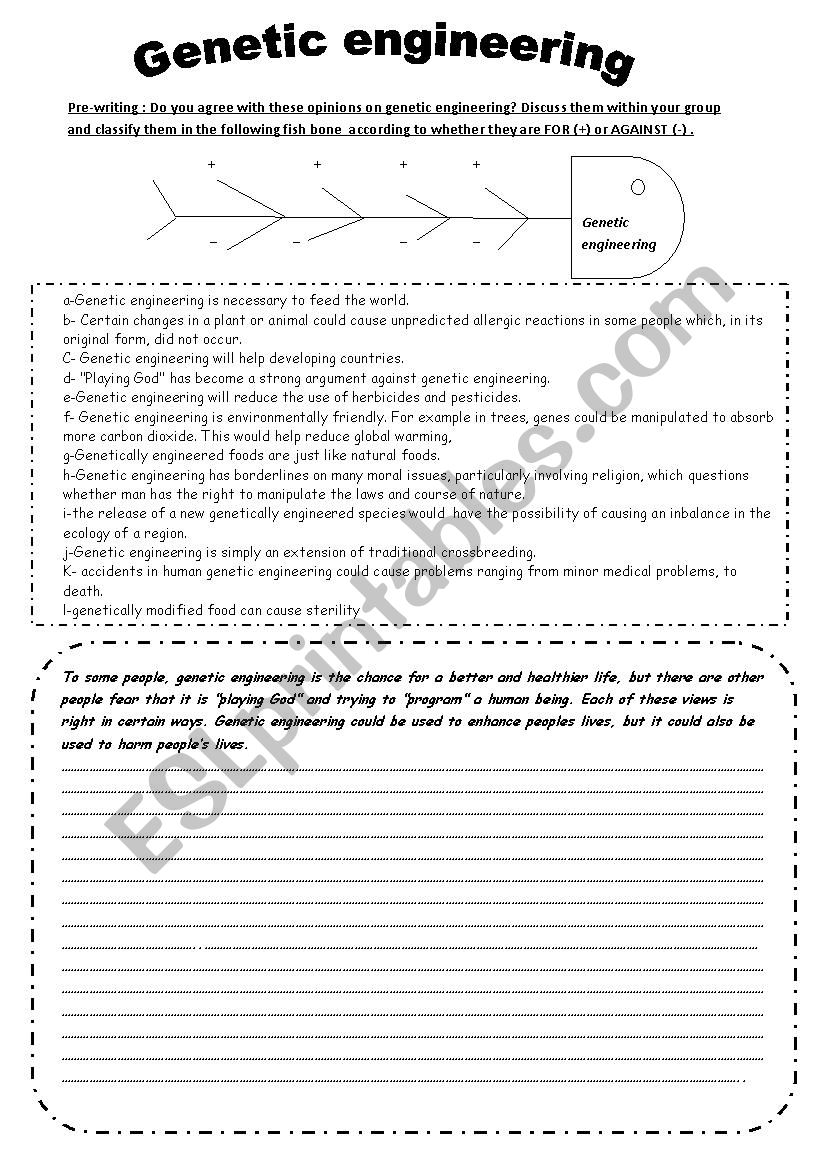 genetic engineering worksheet