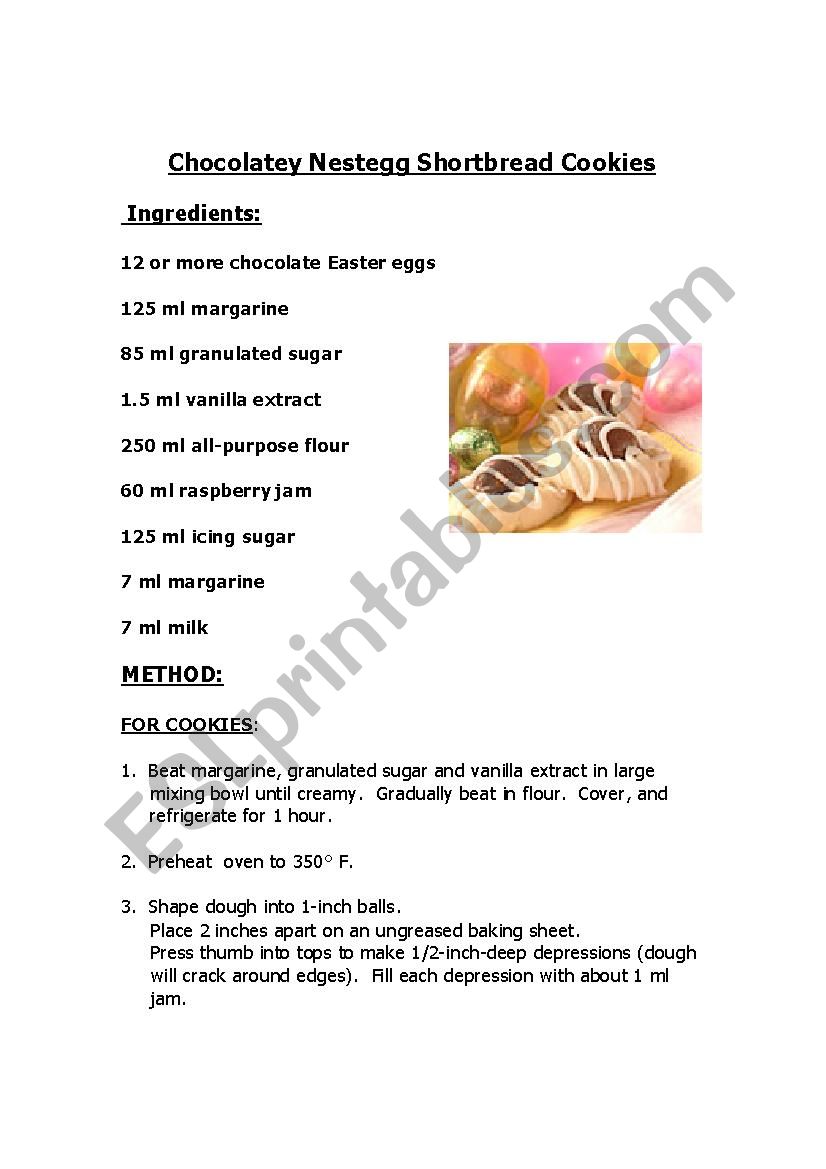 Easter Cookies worksheet