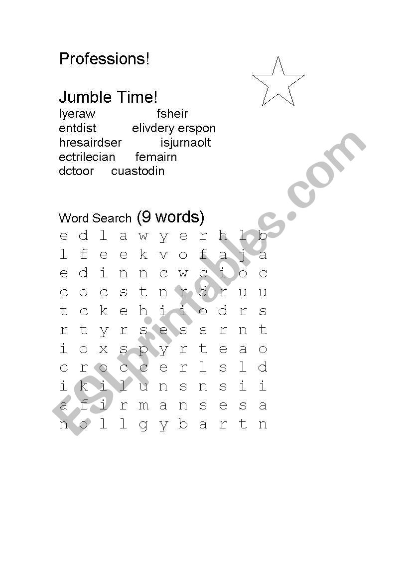 jobs worksheet
